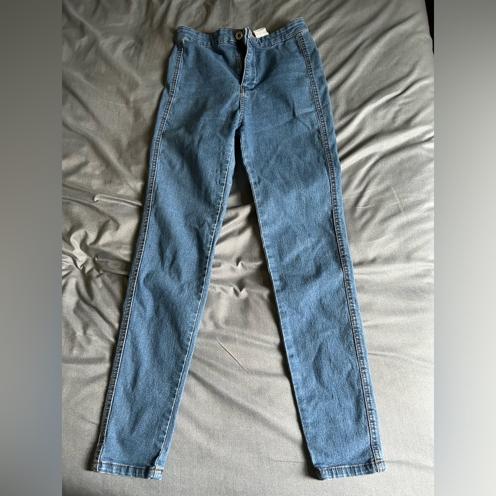 High rise skinny jeans